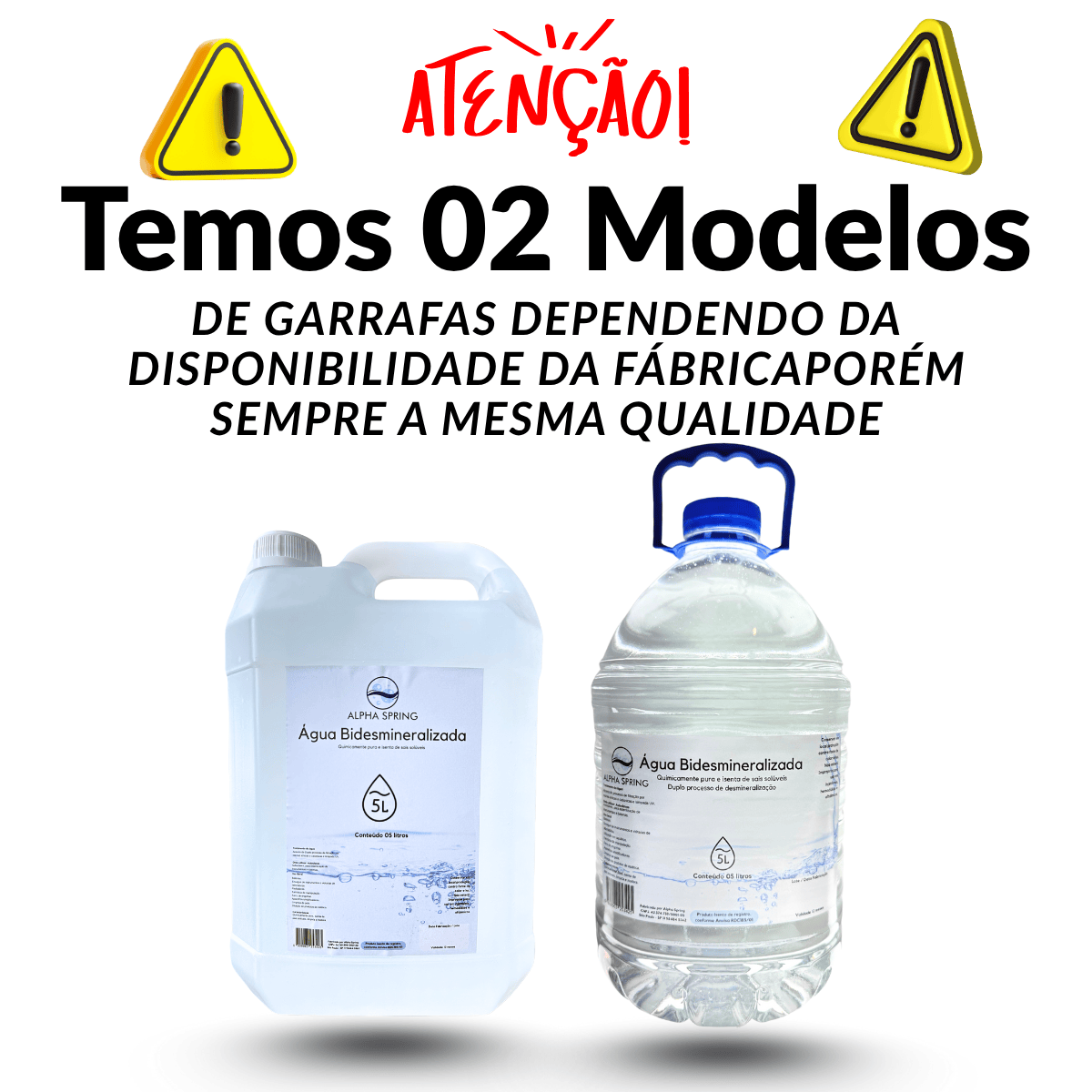Modelos de garrafa Alpha Spring
